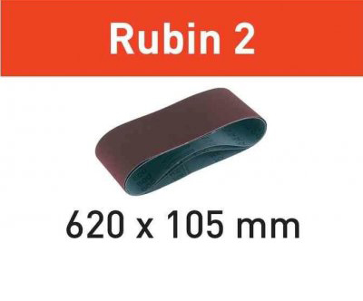 620 x 105mm x 60g Rubin 2 Sanding Belts Pk 10