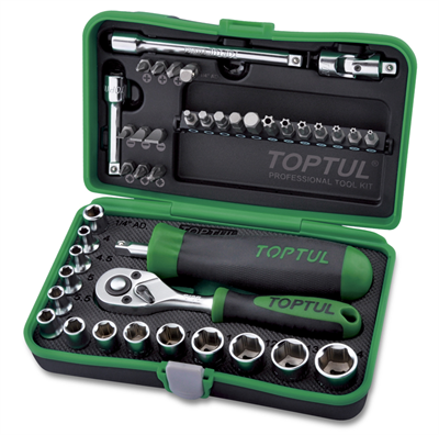 TopTul Socket & Bit Set 1/4 inch Drive 41pc