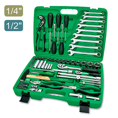 TopTul Socket Set 1/4"-1/2" 80pc Comb