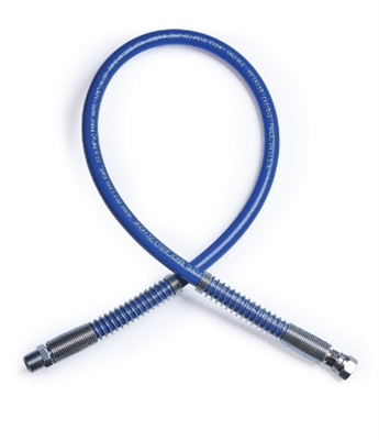 Graco 1m x 1/4in Whip Hose 4700 PSI (Wire Braid) Blue