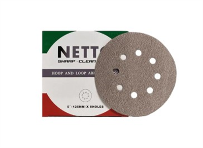 Netto 125mm Sanding Disc 8H x 120g - Box 100