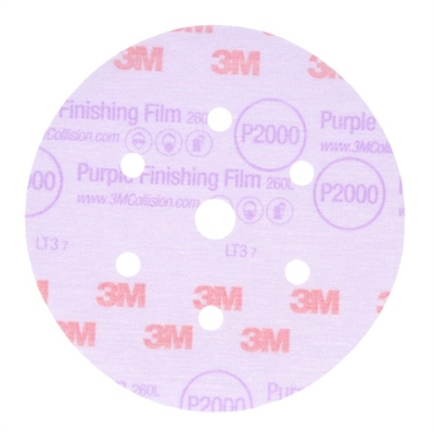 3M 30766 260L Hookit Purple Finishing Film Disc 200g Box 50
