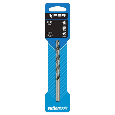 8.0mm Twist Drill Bit HSS - Bulk- Pkt 5