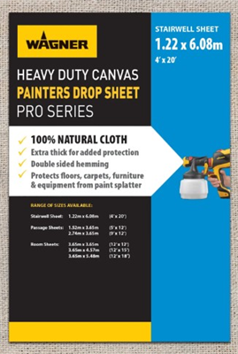 4ft x 20ft Wagner Canvas Drop Sheet