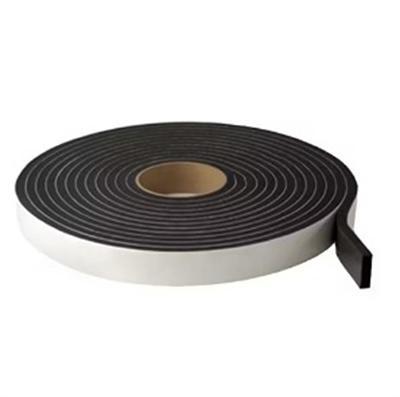 7803 Black Medium PVC Foam Tape 3.2mm x 4mm x 25m roll