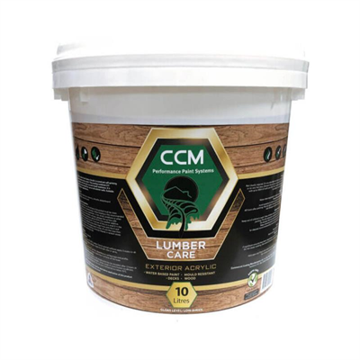 10L CCM Lumbercare Low Sheen Deck and Fence Paint -BLACK