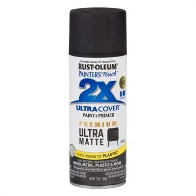 340g Rust-Oleum 2X Ultra Cover - Matte BLACK