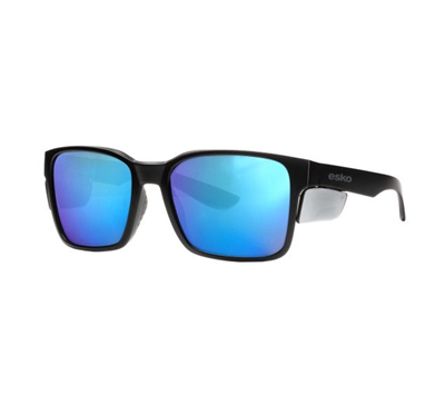 Esko Papamoa POLARISED Matte Black Frame Blue Mirror Lens