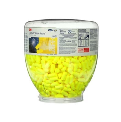 3M 1104 Soft Yellow One Touch Earplugs Uncorded - 500