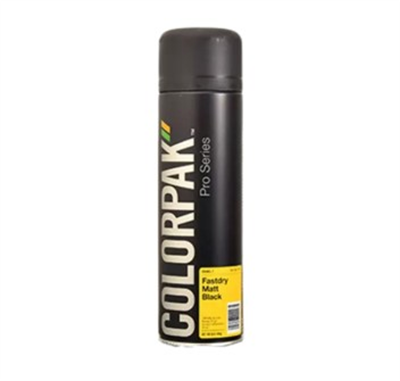 400g Colorpak Aerosol - Fastdry Enamel Black MATT