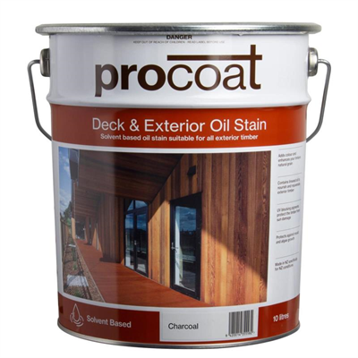 Procoat Deck and Exterior Oil Stain SB Charcoal 10L