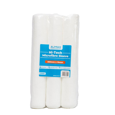 360mm 10mm Nap Almax Hi-Tec Microfibre Roller Sleeve - 3 Pk