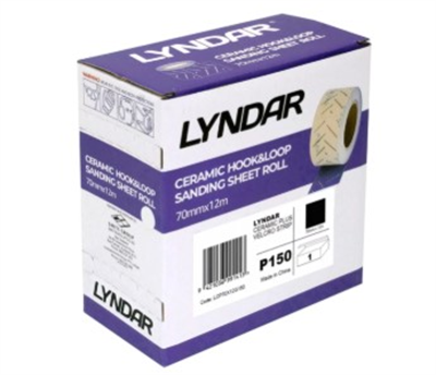 150g 70mm 12m Lyndar Hookit Sanding Roll