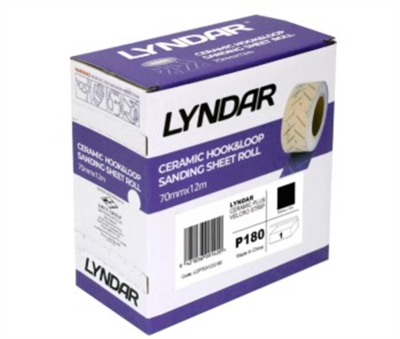 180g 70mm 12m Lyndar Hookit Sanding Roll