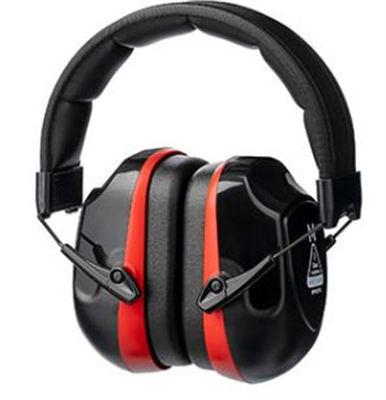 Advanced Headband Earmuffs Black/Red 33.3db Rated Class 5