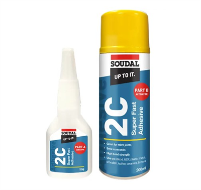 Soudal 2C Super Fast Adhesive 50g / 200ml