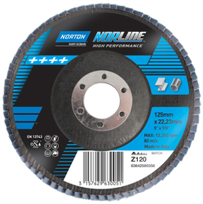 125mm 22mm 120g Norline Flap Disc - EA