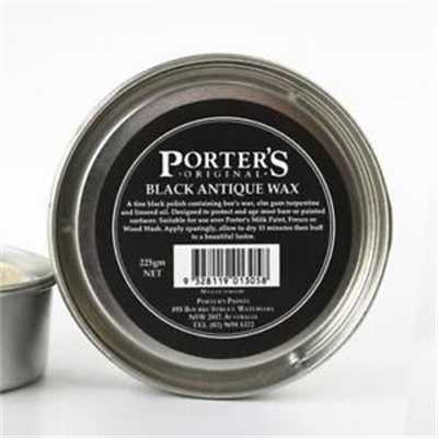 225g Porters Black Antique Wax