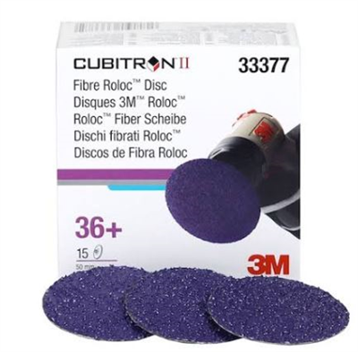 50mm 36g 3M Cubitron II 786C Roloc Fibre Discs B15