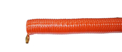 10mm 3/8 25c/w Recoil Hose PU Orange (6.5mm ID) 1/4Swivl 15m