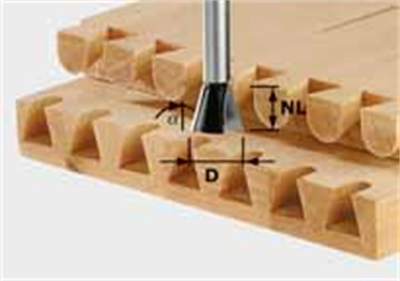 Dovetail Cutter HW S8 Shank 8mm D20/17/1