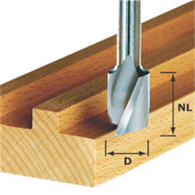 Spiral Groove Cutter Shank 8mm HW SPI D6