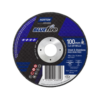 100mm 1mm 16mm BlueFire Cut Off Wheel Each