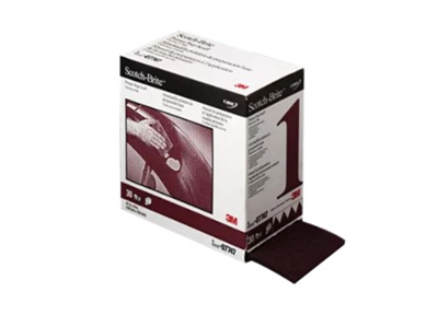 3M 7747 #1 Scotch Prep Scuff Pad Maroon 120 x 152mm Roll EA