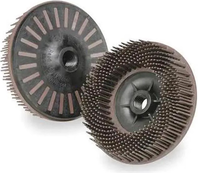 115mm 36g Right Angle Bristle Disc Brown 5/8 Thread - Each