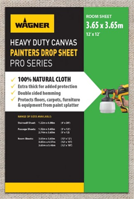 12ft x 12ft Wagner Canvas Drop Sheet (3.65m x 3.65m)