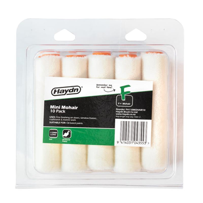 110mm Haydn Mini Mohair 5mm "F" Roller Sleeve - 10 Pack