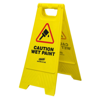 Wet Paint Caution Floor Sign