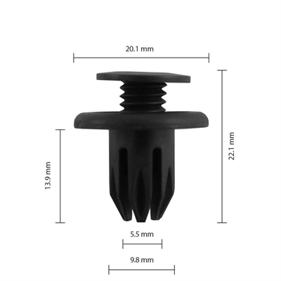 Car Clip - Honda/SsangYong - CC10570 - Pkt 25