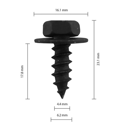 Car Clip - Toyto SEM Compatible Screw - CC32009- Pkt 25