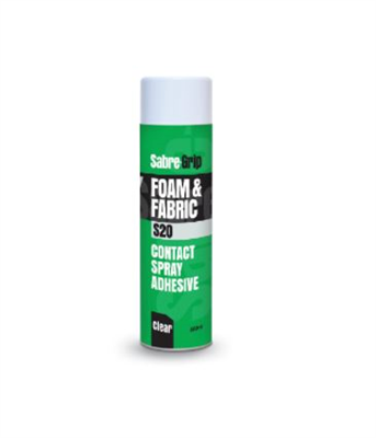 500ml Aerosol SabreGrip S20 Foam & Fabric Adhesive x Box 12