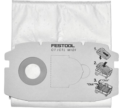 Self Clean Filter Bags Box 5 for CT Midi (pre 2018)