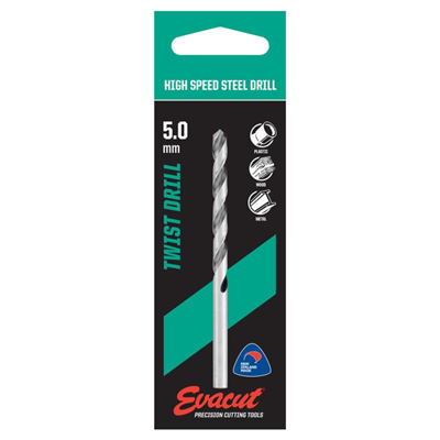 5mm Twist Drill Bit HSS Hex Shank EA