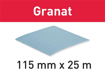 115mm x 25m x 400g Granat Abrasive Roll Soft