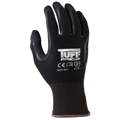Tuff Gloves Black Size 9 LARGE Pair