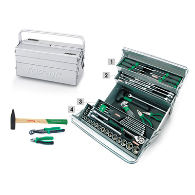 TopTul Tool Chest Set 63pc GRAY