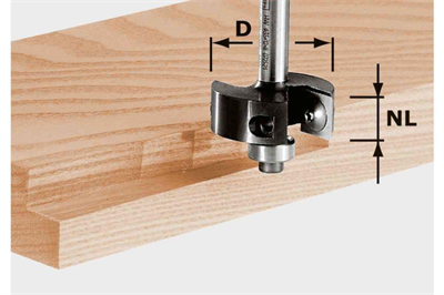 Rebating cutter with reversible blades HW S8 D38/12