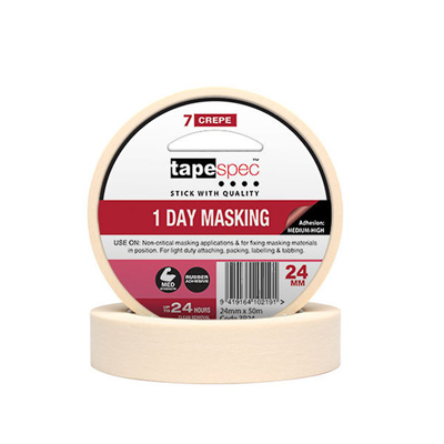 48mm No.7 One Day General Purpose Crepe Masking Tape x 50m