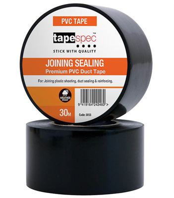 48mm Tapespec PVC Premium Joining & Sealing Black Tape x 30m