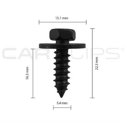 Car Clip Multi-use SEMS Bolt 5x16mm - CC32108 - Pkt 25