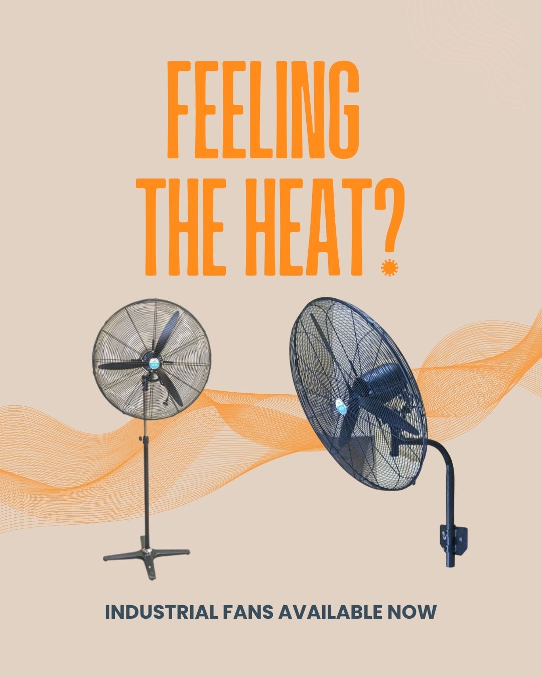 Stay cool this summer with our powerful industrial fans — available in both pedestal and wall-mount styles!