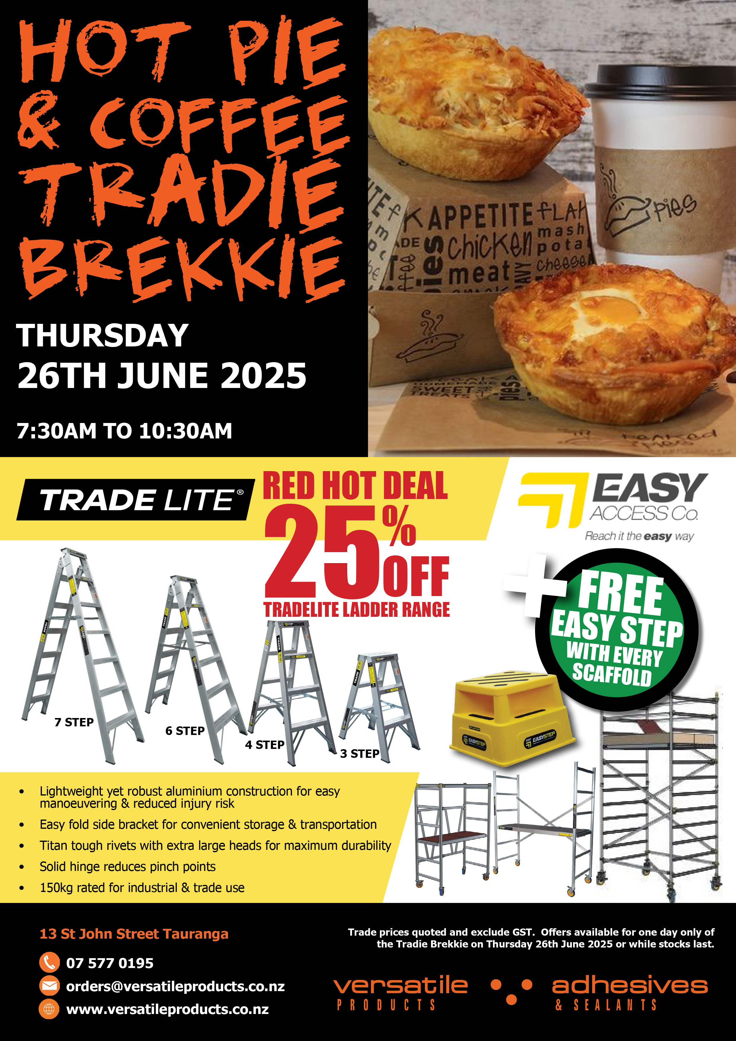 Hot Pie & Coffee Tradie Brekkie